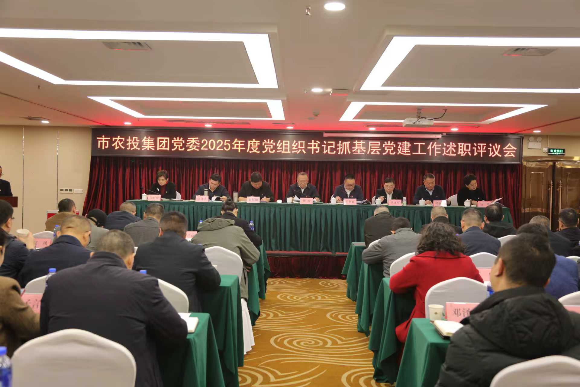 市农投集团党委召开2025年度党组织书记抓基层党建工作述职评议会